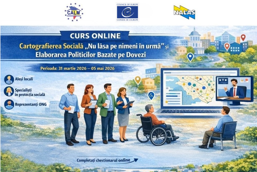 Apel privind înregistrarea la noul curs online: „Cartografierea Socială „Nu lăsa pe nimeni în urmă” și Elaborarea Politicilor Bazate pe Dovezi”.
